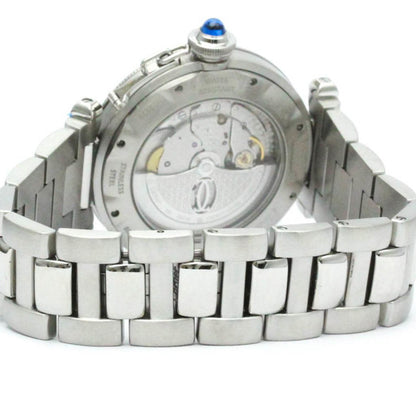 Polished Cartier Pasha 38 Grid Steel Automatic