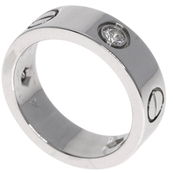 Cartier Love Ring Half Diamond #48 18K White Gold