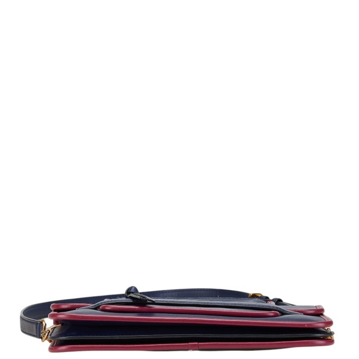 Marc Jacobs Shoulder Bag Navy Purple Leather