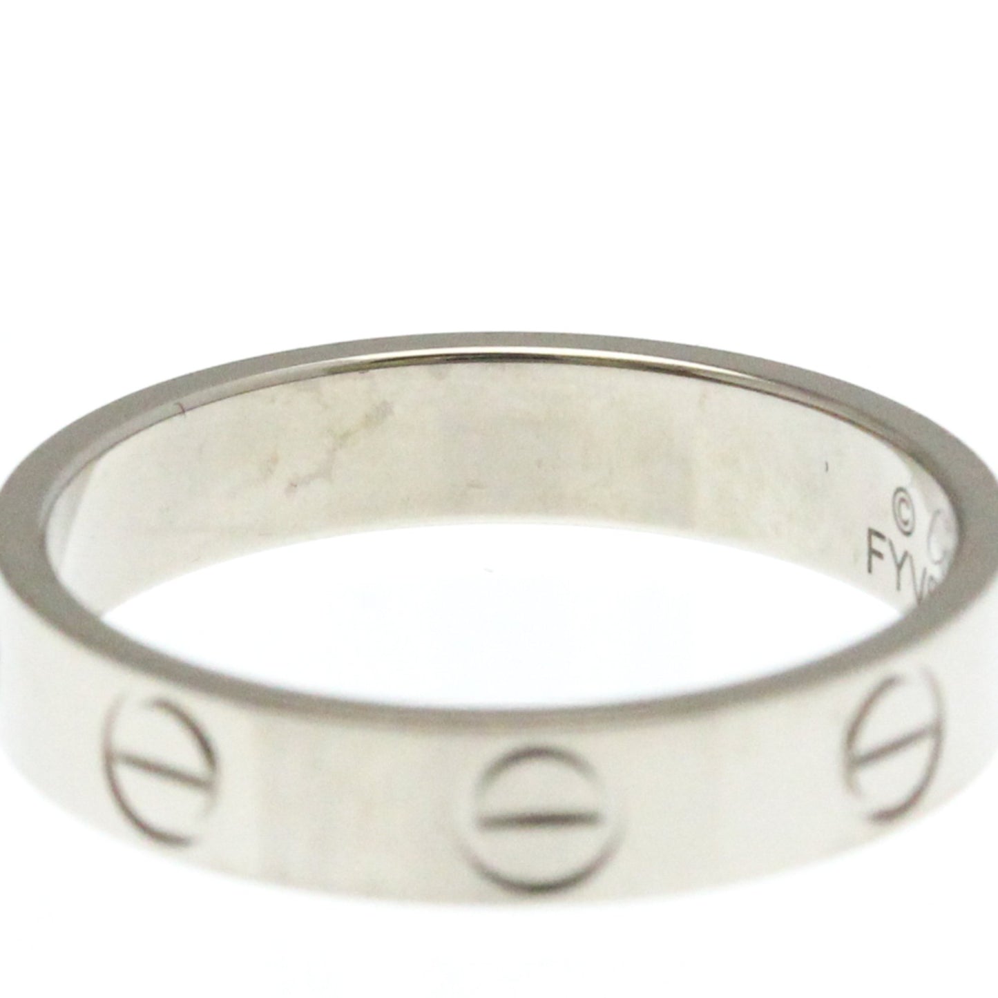 Cartier Mini Love Ring White Gold (18K) Fashion No Stone Band Ring Silver