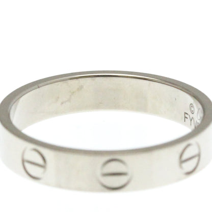 Cartier Mini Love Ring White Gold (18K) Fashion No Stone Band Ring Silver