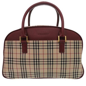 Burberry Nova Check Leather/Canvas Beige Boston Bag 1300 Burberry