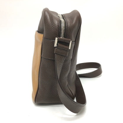 Prada Triangle Logo Bag Shawl Crossbody Shoulder Bag Brown Beige