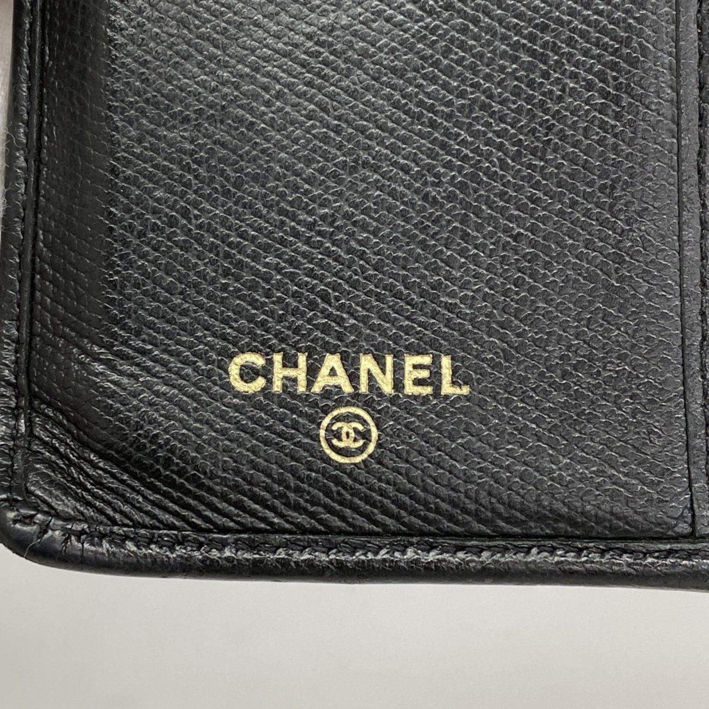 Chanel Coco Button Leather Long Wallet Black