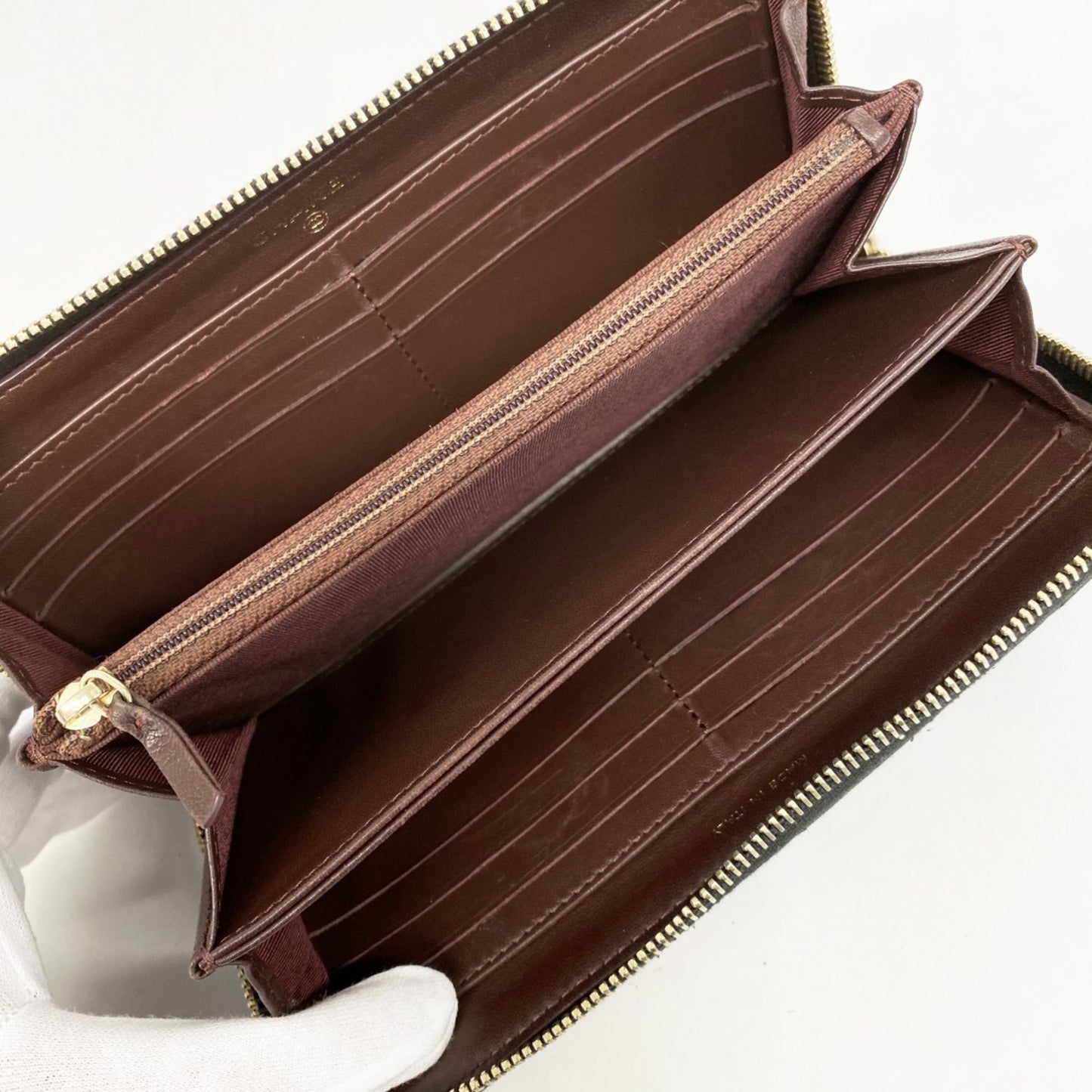 Chanel Matelasse Long Wallet In Black Lambskin