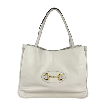 Gucci Horsebit 1955 Leather Shoulder Bag In Ivory