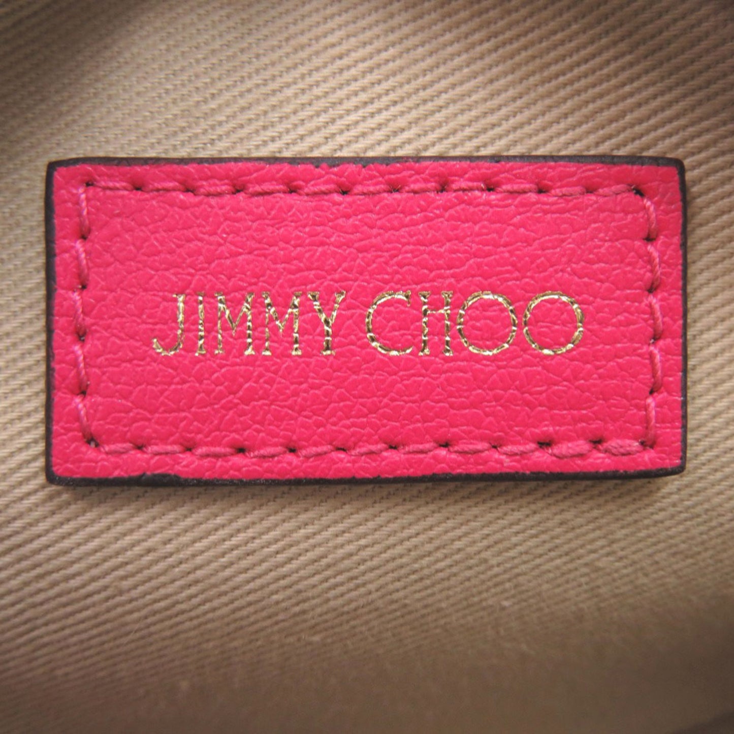 Unused Jimmy Choo Jaycee Round Coin Purse In Leather With Dragon Pink Design