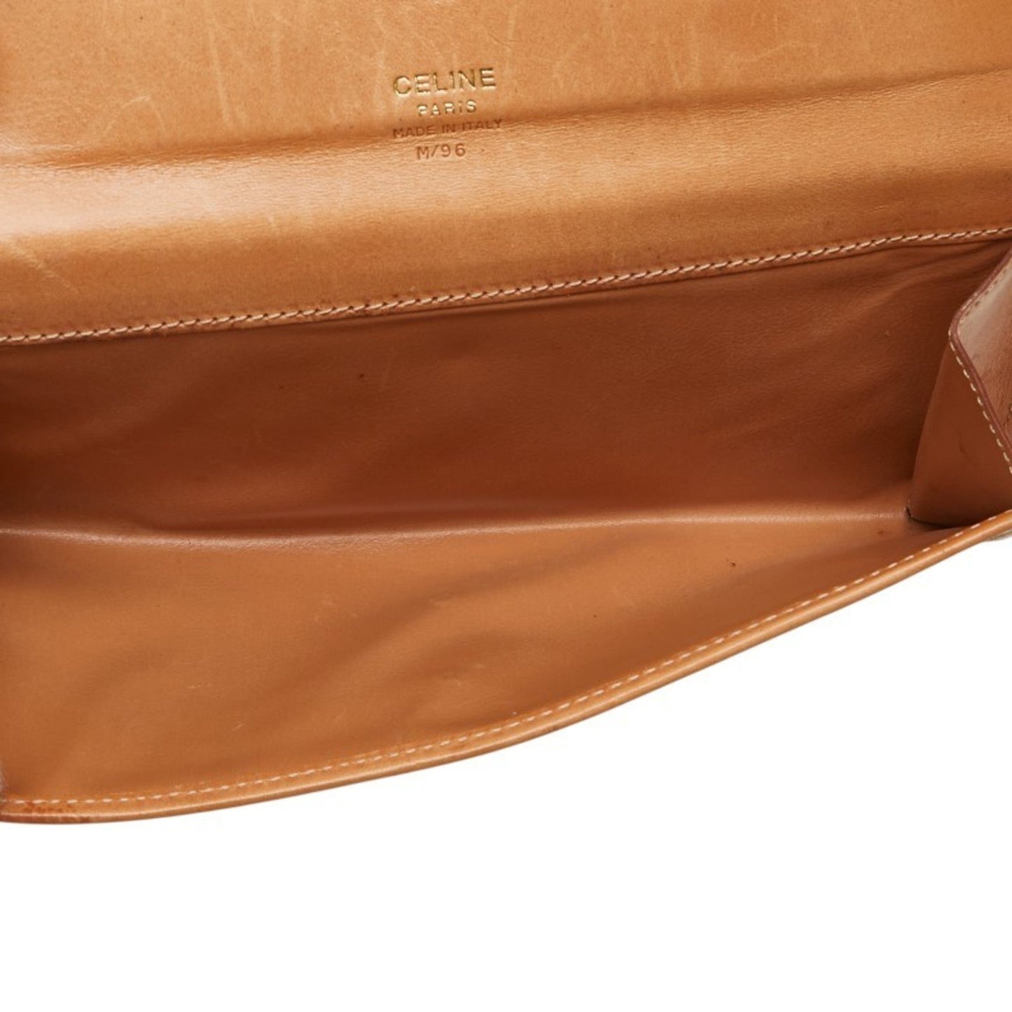 Celine Macadam Long Wallet Brown Leather