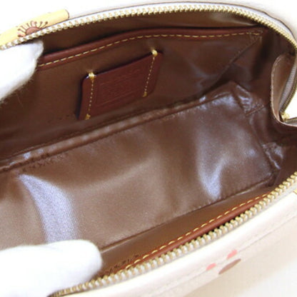 Coach Pouch C9018 Light Pink Leather Flower