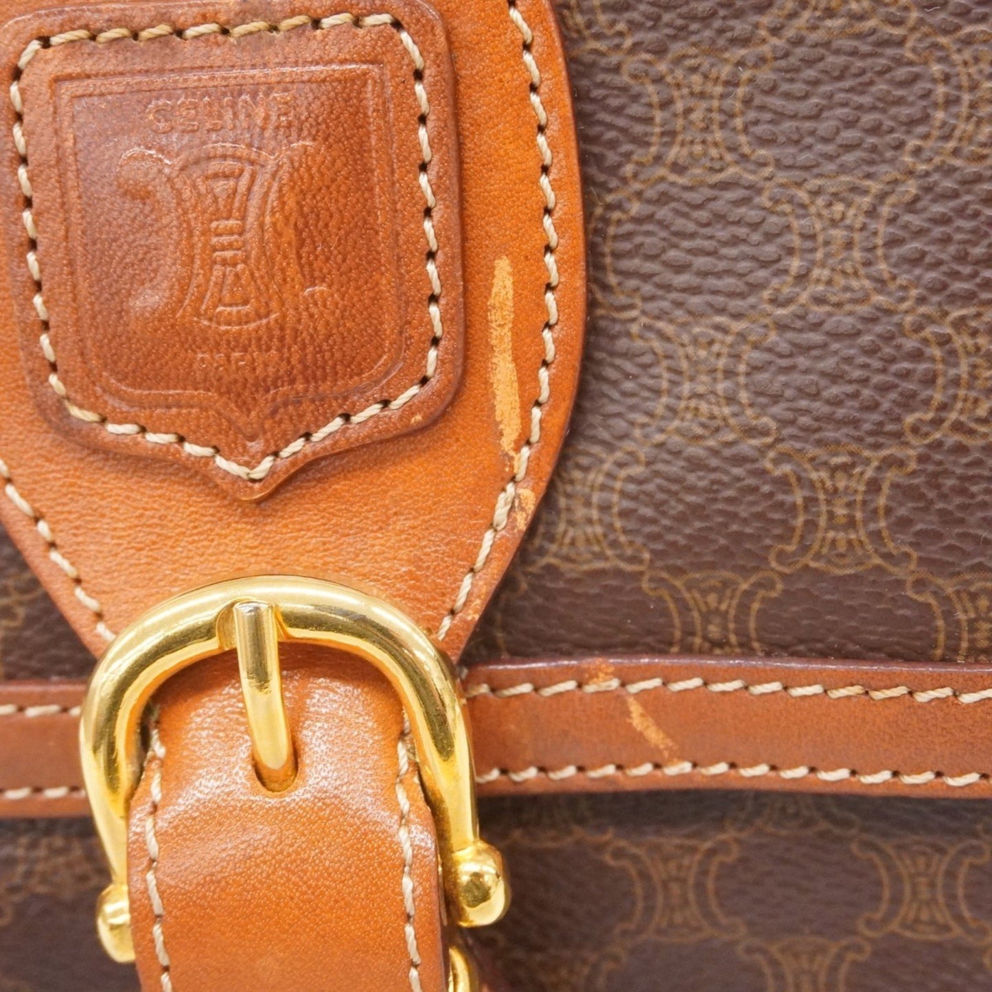 Celine Shoulder Bag Macadam Brown