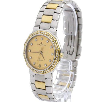 Baume & Mercier Riviera Diamond 18K Gold Steel Watch 5131.3 Polished