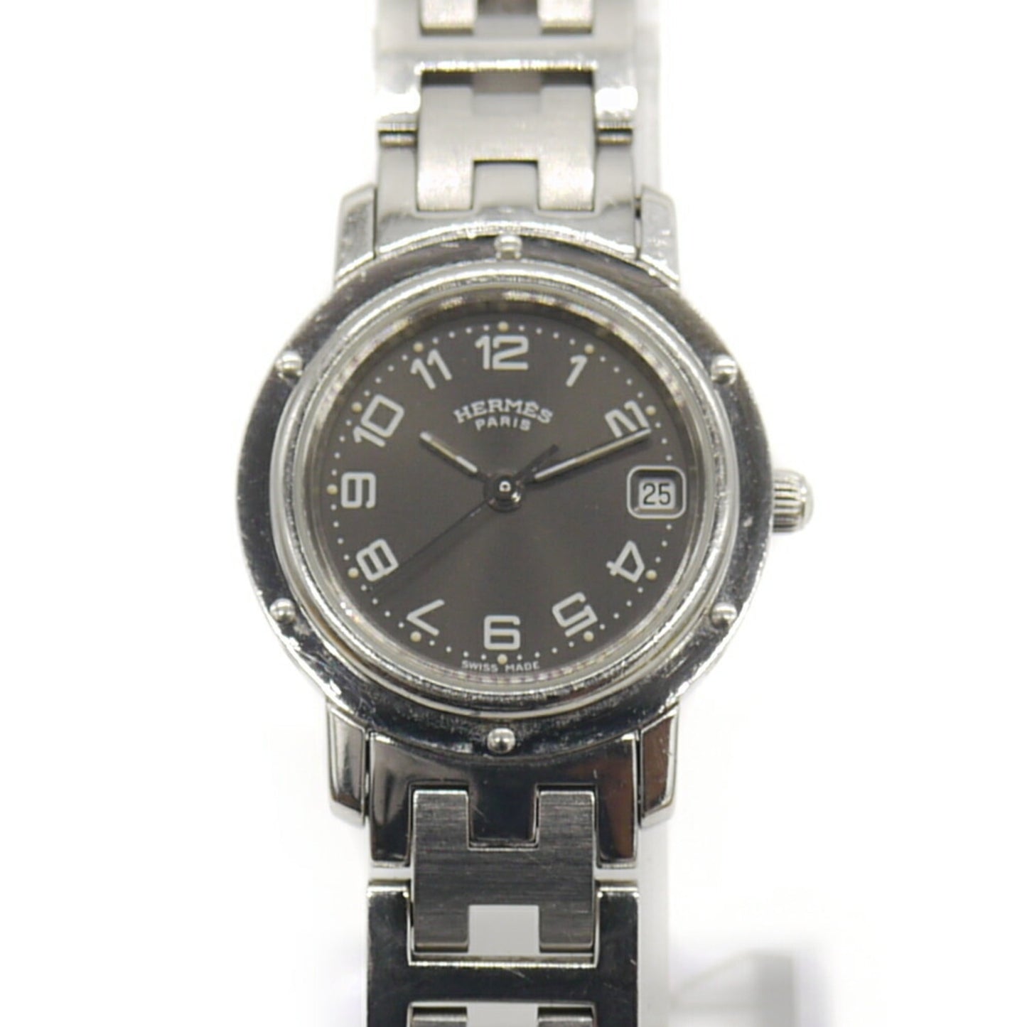 Hermes Clipper Watch Cl4.210 Quartz Gray Dial