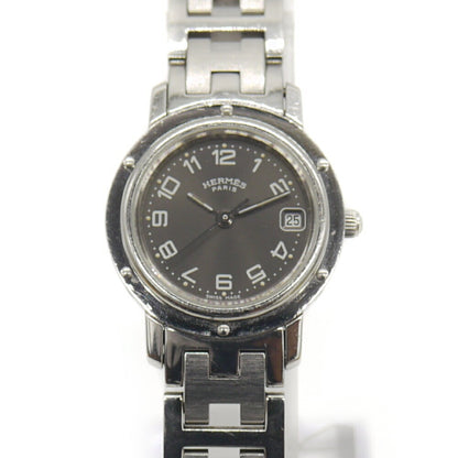 Hermes Clipper Watch Cl4.210 Quartz Gray Dial