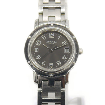 Hermes Clipper Watch Cl4.210 Quartz Gray Dial