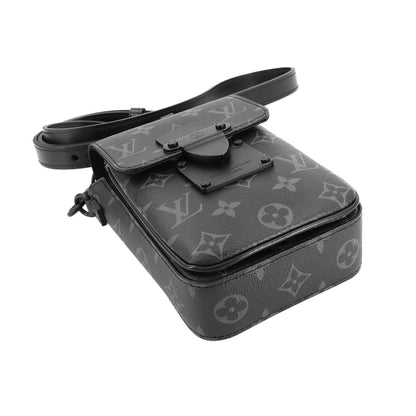 Louis Vuitton Monogram Eclipse S-Lock Vertical Wearable Wallet Shoulder Bag M82252 Rfid