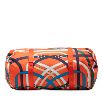 Hermes Herms Air Silk Duffle 44 Cavalcadour Boston Bag/Handbag In Orange