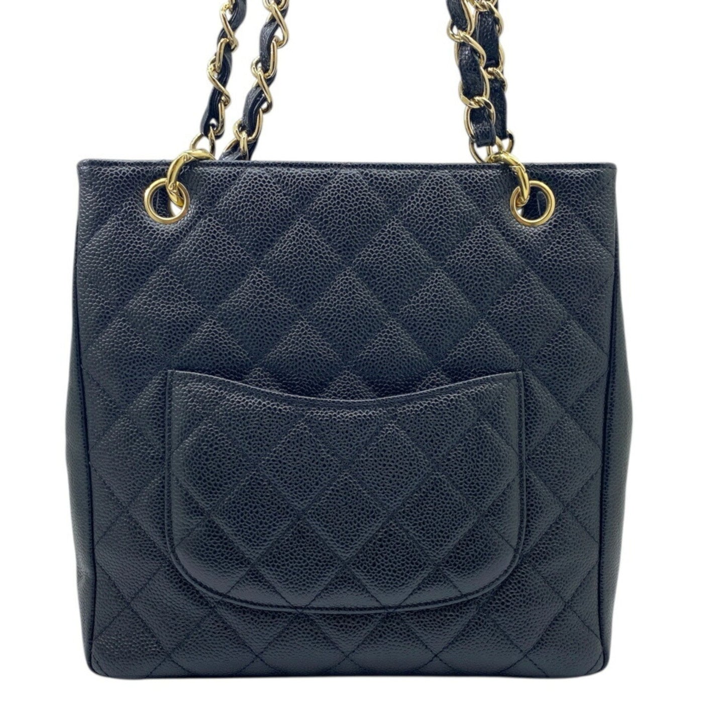 Chanel Chanel Matelasse Pst Tote Caviar Skin Black Chain Shoulder 8Th Series Grained Calfskin