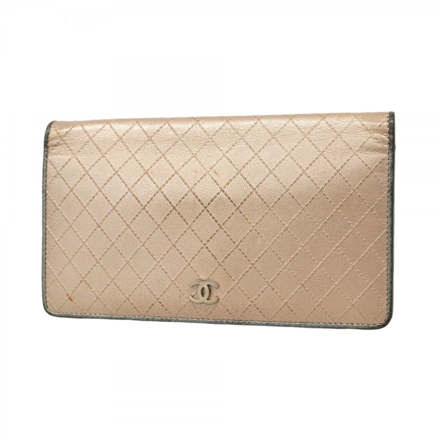Chanel Long Wallet In Bicolor Caviar Leather