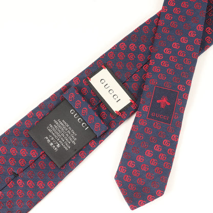 Gucci Gg Gradient Silk Tie In Navy Blue For Men