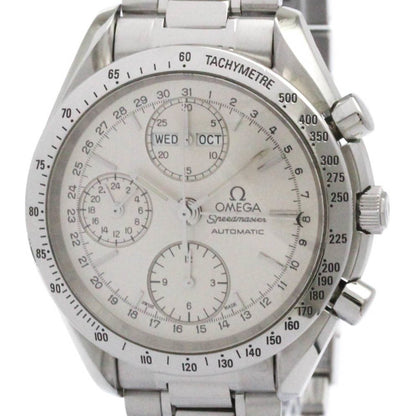 Omega Speedmaster Triple Date Steel Automatic Watch 3521.30 Polished