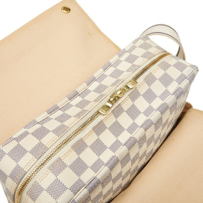 Louis Vuitton Damier Azur Naviglio Shoulder Bag N51189 White Leather