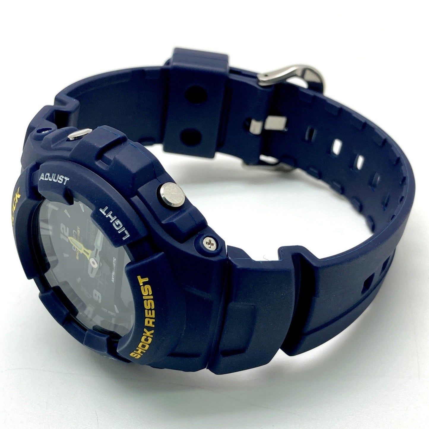 G-Shock Casio G-100-2Bm Navy Blue Watch With Shock Absorbing Curve