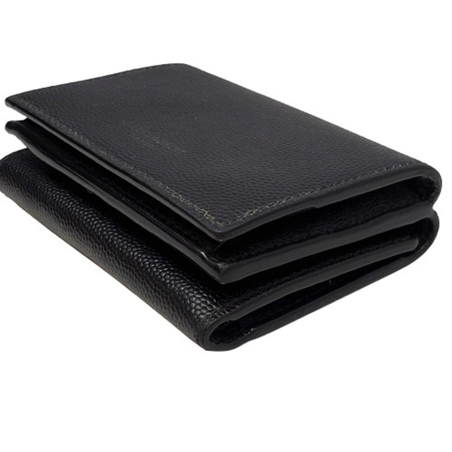 Yves Saint Laurent Saint Laurent Paris Caviar Leather Tri-Fold Wallet For Men And Women