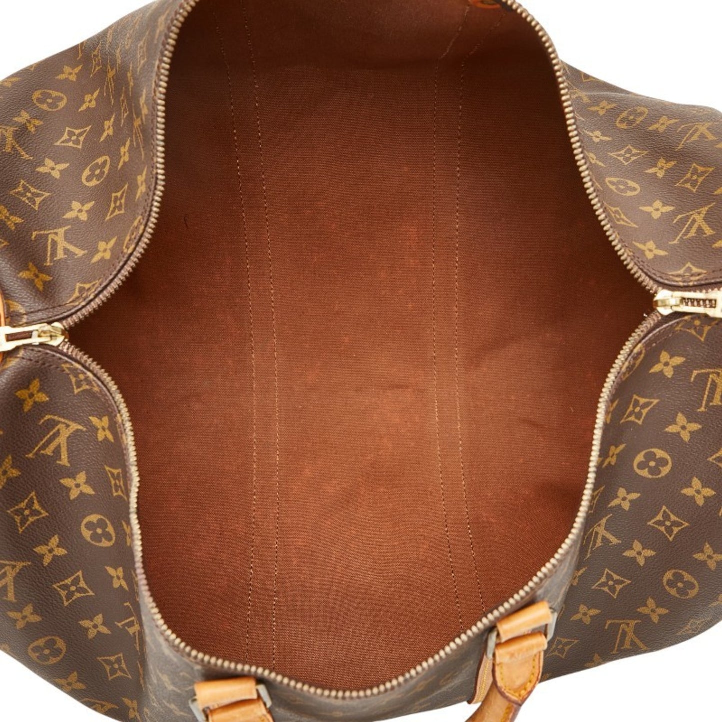 Louis Vuitton Monogram Keepall 55 Boston Bag/Travel Bag M41424 Brown Leather