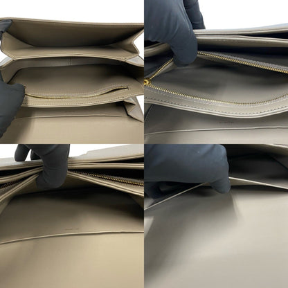 Celine Classic Triomphe Logo Hardware Leather Mini Shoulder Bag Sacoche Greige 68561