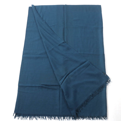 Hermes Cashmere And Wool Big H Pattern Shawl With Fringe