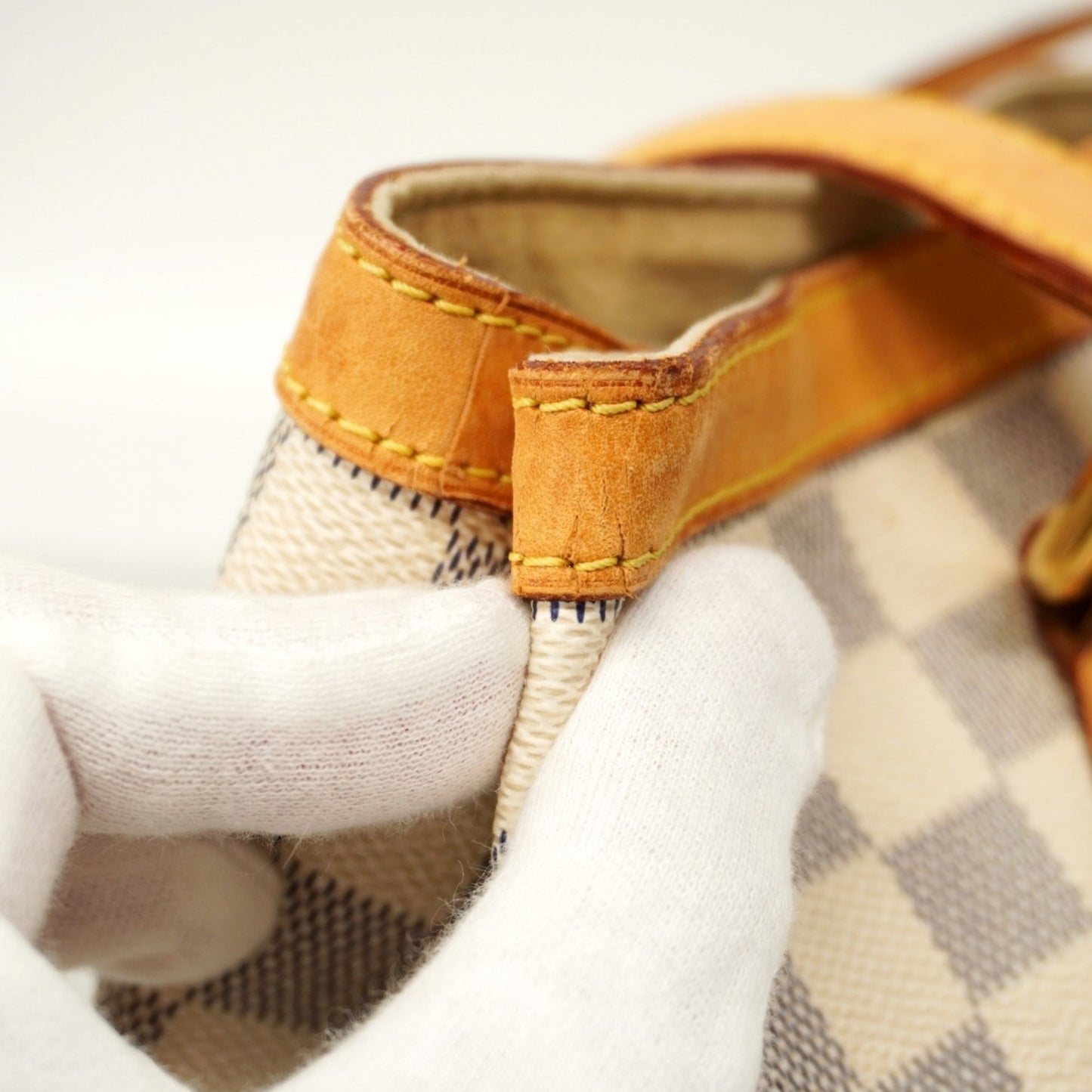 Louis Vuitton Damier Azur Hampstead Pm Tote Bag N51207 White