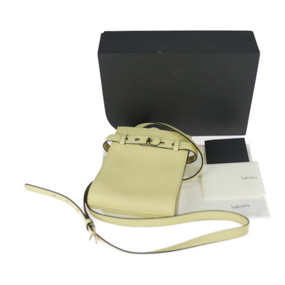 Valextra Slim B Truckolina Shoulder Bag V5U61 028 Calf Leather Light Yellow Gold Metal Fittings