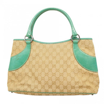 Gucci Tote Bag Gg Canvas 113015 Beige Green