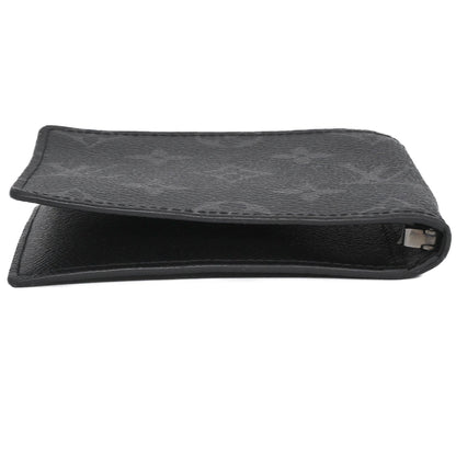 Louis Vuitton Monogram Eclipse Portefeuille Pans M62480 Compact Wallet In Black