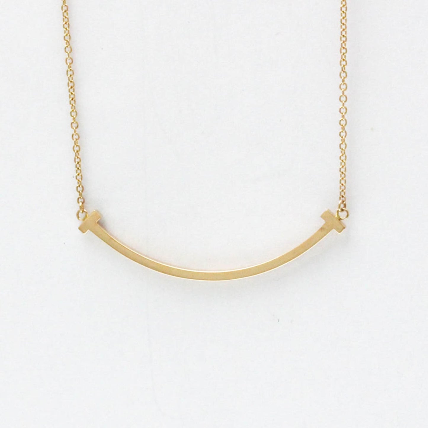 Tiffany Tiffany T Smile Small Necklace Pink Gold (18K) No Stone Men