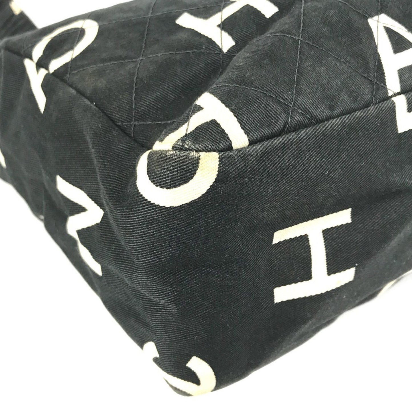 Chanel Chanel Logo All-Over Print Tote Bag