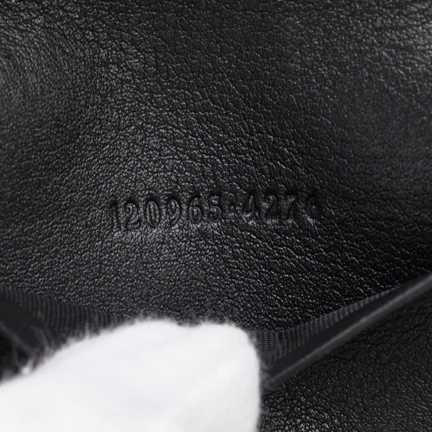 Gucci Guccissima Business Card Holder/Card Case 120965 Black Leather