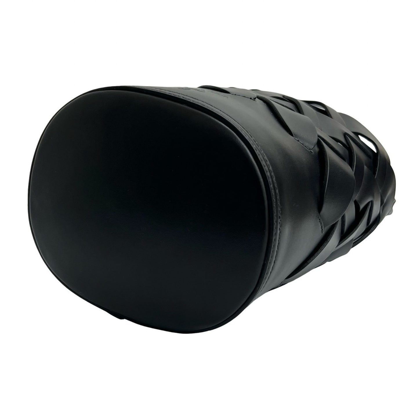 Prada Prada Logo Embossed Mesh Leather Semi-Shoulder Bag/One-Shoulder Bag Handbag Black E40-5