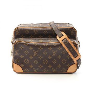 Louis Vuitton Nile Shoulder Bag Coated Canvas Leather Monogram