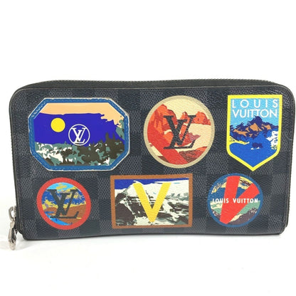 Louis Vuitton N60153 Damier Graphite Zippy Organizer Nm Long Wallet With Lv Alps Patch