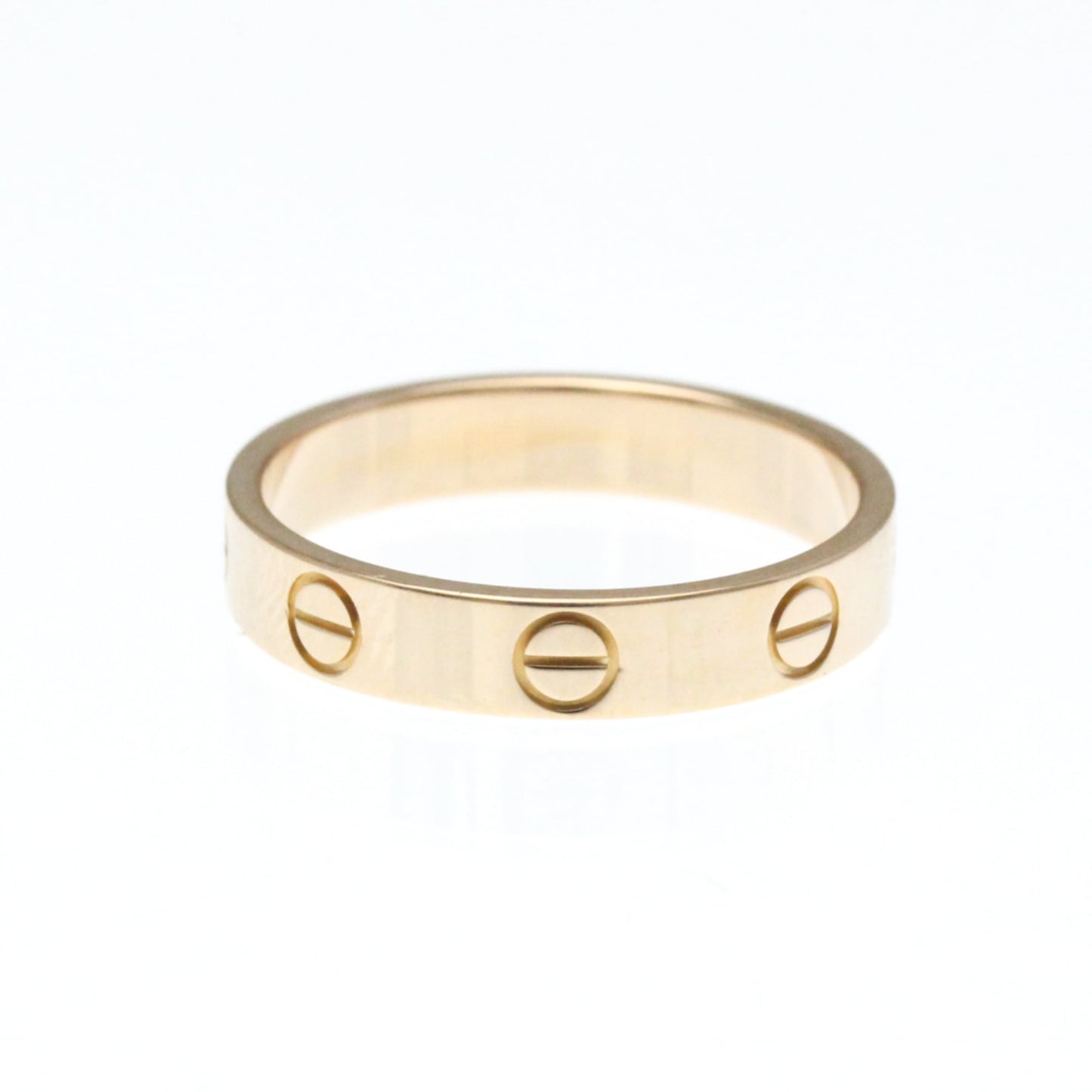Cartier Mini Love Ring Pink Gold (18K) Fashion No Stone Band Ring Pink Gold