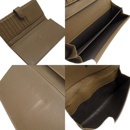 Bottega Veneta Bi-Fold Long Wallet Intrecciato Leather Brown