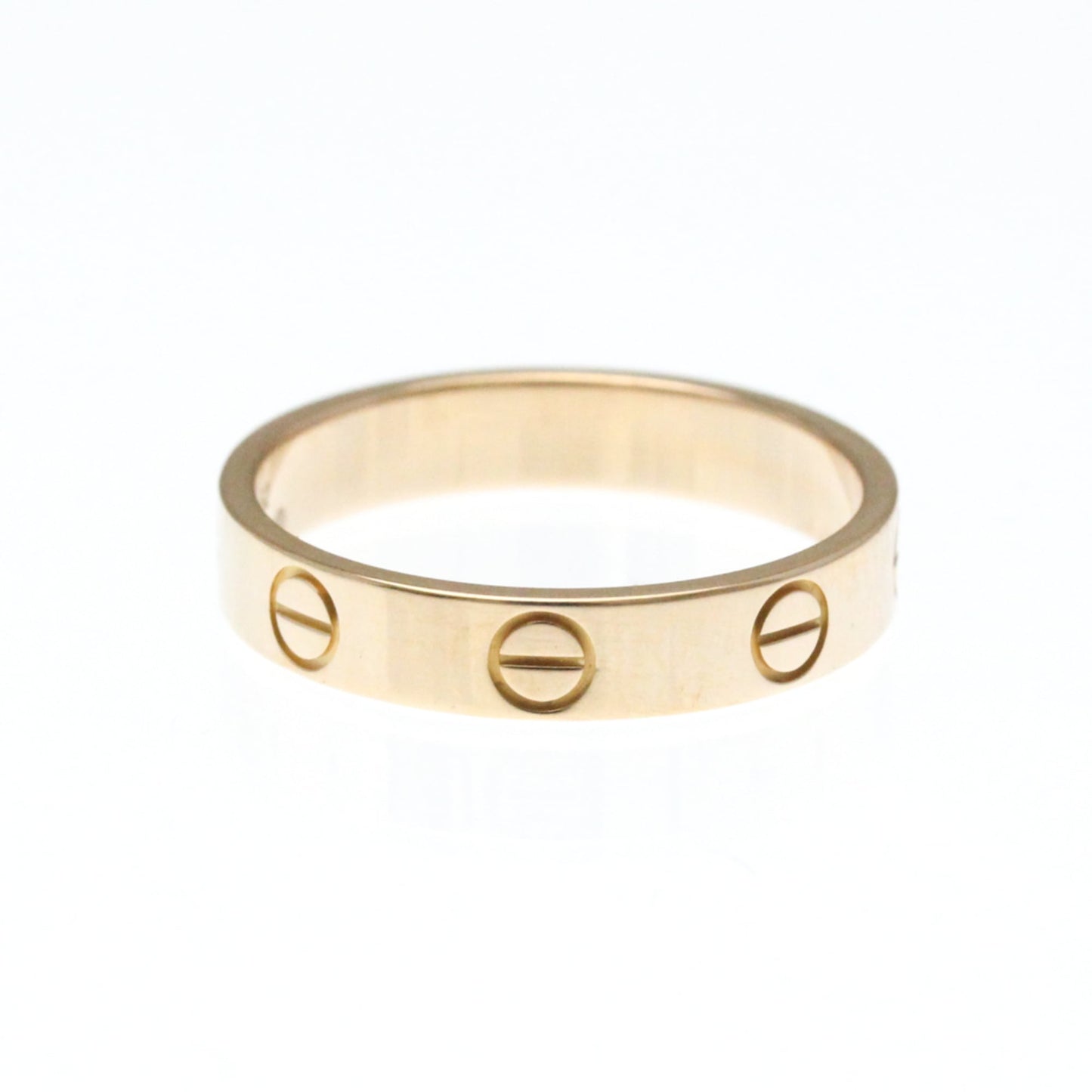 Cartier Mini Love Ring Pink Gold (18K) Fashion No Stone Band Ring Pink Gold