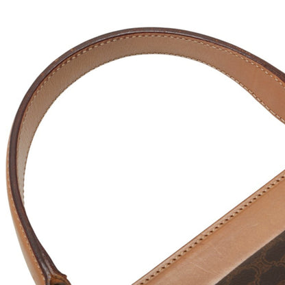 Celine Macadam Handbag In Brown Leather