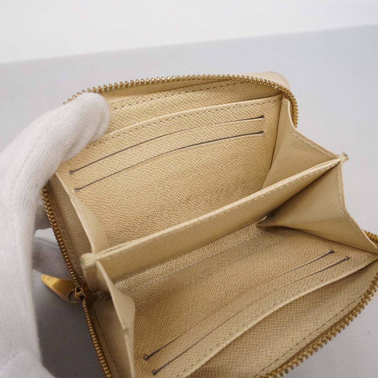 Louis Vuitton Damier Azur Zippy Coin Purse N63069 White