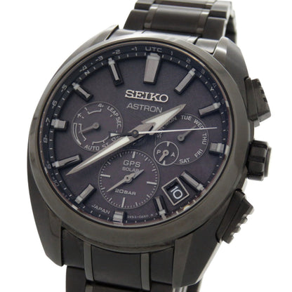 Like New Seiko Astron SBXC069 5X53-0AV0 Titanium Black GPS Solar Radio-Controlled Wristwatch