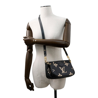 Louis Vuitton Two-Tone Monogram Empreinte Multi Pochette Accessoires Shoulder Bag M45777 Black