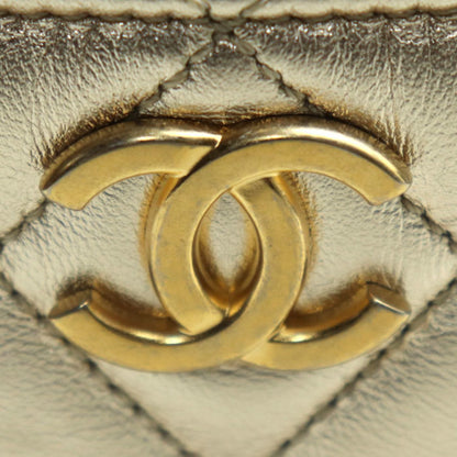 Chanel Chanel Matelasse Chain Clutch Bag Gold Ap2803