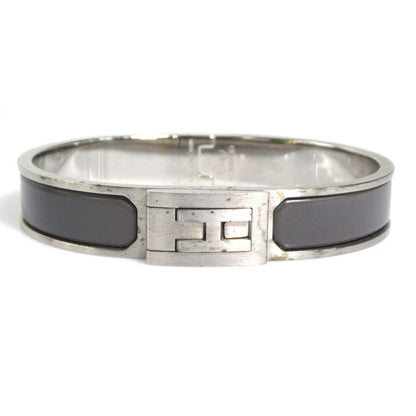 Hermes Hermes Bangle Bracelet Metal Matte Silver Grey