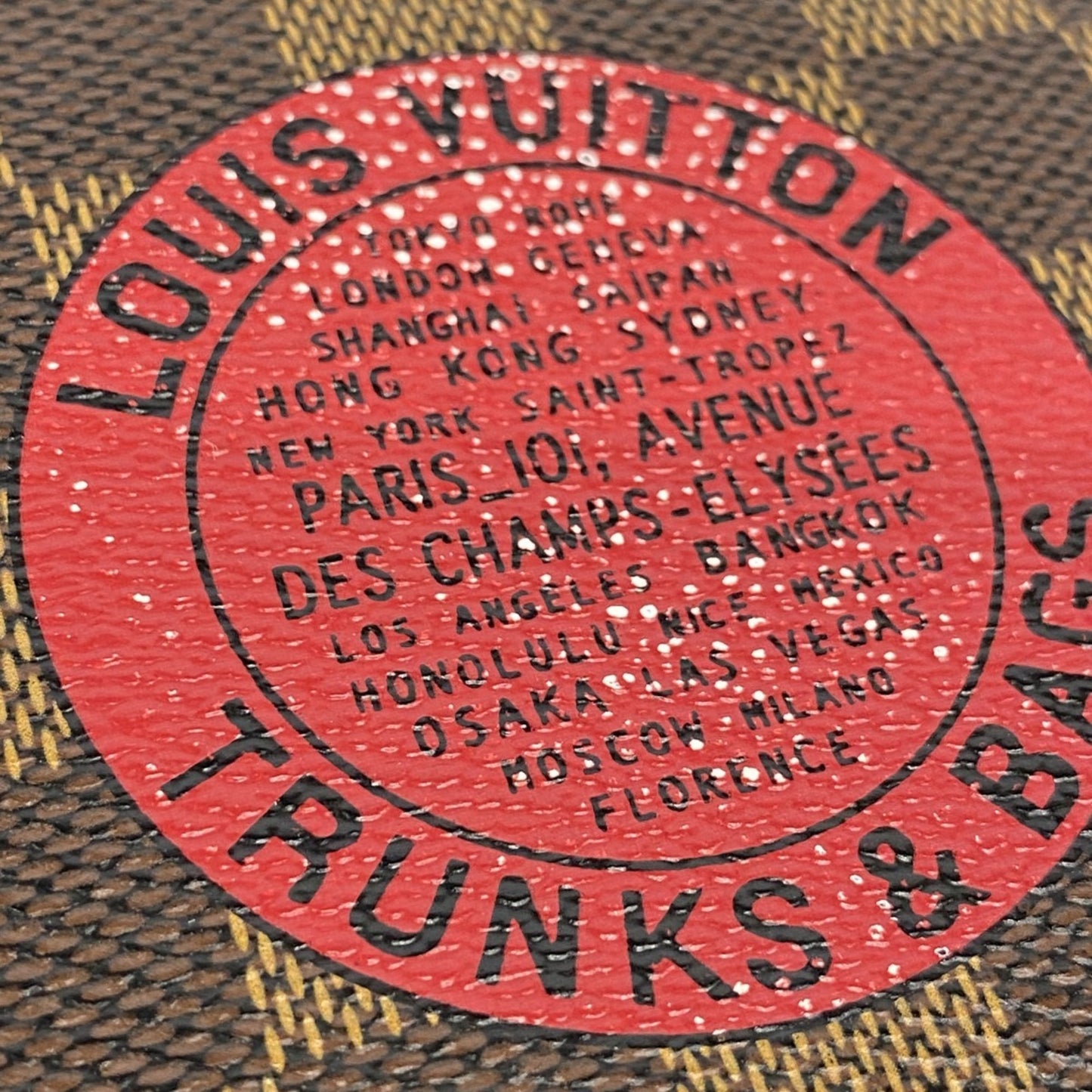 Louis Vuitton Damier T&B Complisse Portefeuille Long Wallet N61740 Red Ebene